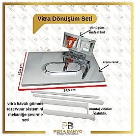 Vitra Gömme Rezervuar Buton ve Mafsal Takım Set Manuel Dönüşüm