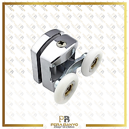 Kırılmaz Duşakabin Tekeri Krom Çift Teker Duşakabin Rulmanı Eksiksiz Tam Set