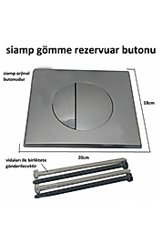 Sıamp Gömme Rezervuar Kumanda Paneli Basma Butonu Mat Krom 111910