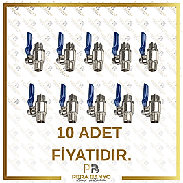 Su Arıtma Cihazı Mini Metal Vana 1/4" Seti 10 Adet