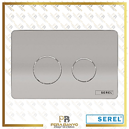 Serel Gömme Rezervuar Kumanda Paneli P570120 Parlak Krom Panel (Krom Kaplama)