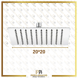 İnox Tepe Duşu 20*20
