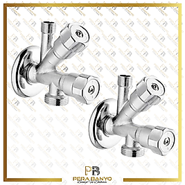 DUAL (ÇİFT) ÇATALLI ARA ÇAMAŞIR MAKİNESİ MUSLUK 2Lİ PAKET