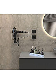 Decorev Süper Yapışkanlı Metal Yapıştırıcılı Krom Fön Mak.asma Aparatı Dc-4792