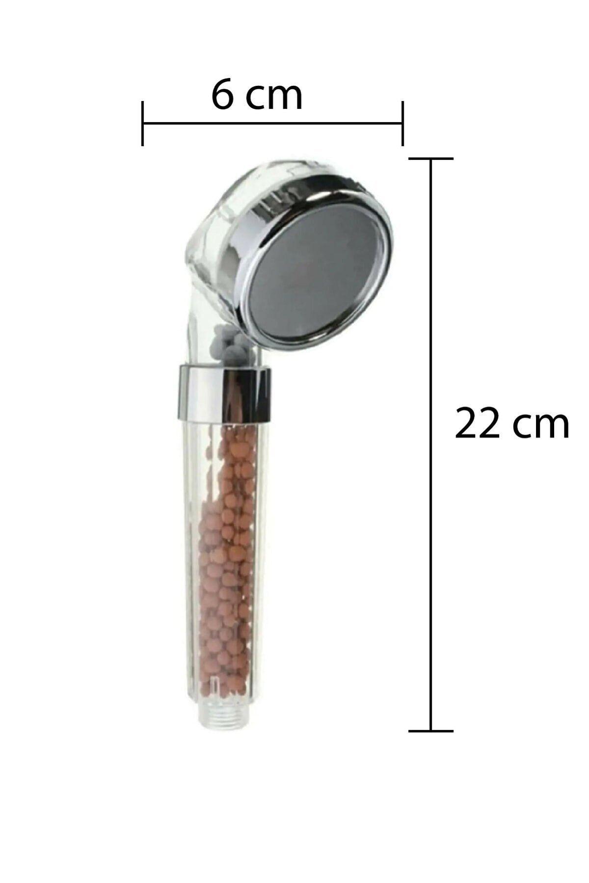 Su Tasarruflu Arıtmalı Duş Başlığı + Vakumlu Mafsal + Duş Hortumu