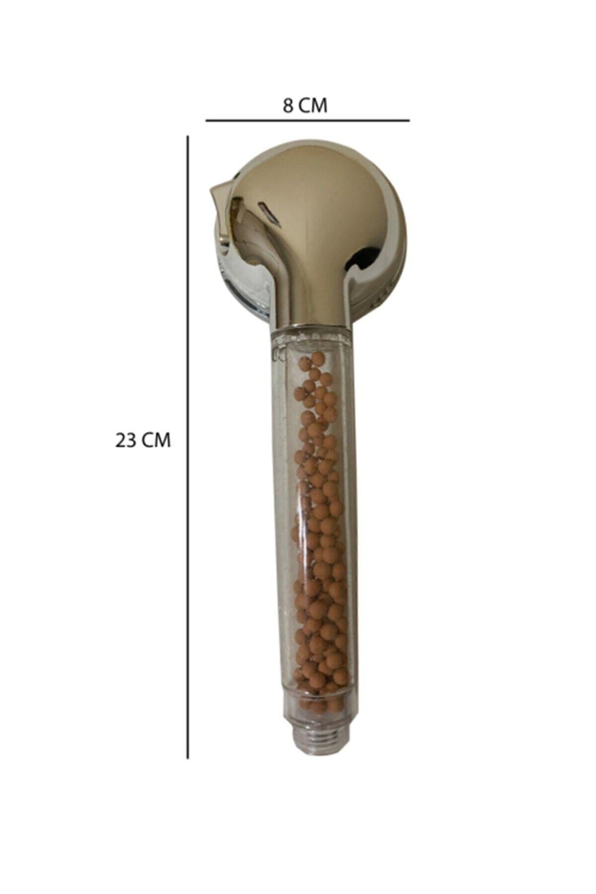 Pera Arıtmalı Duş Başlığı 3 Fonksiyonlu + Vakumlu Mafsal + Vera Pvc Hortum