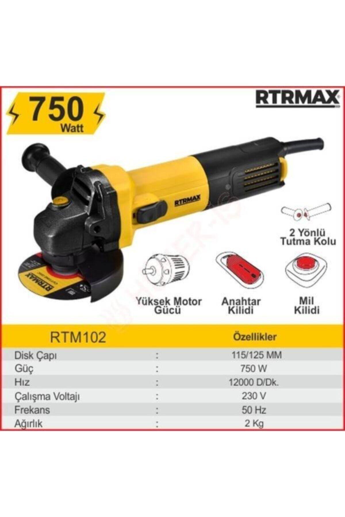 Rtrmax Rtm102 Avuç Taşlama 750w 115mm 10012