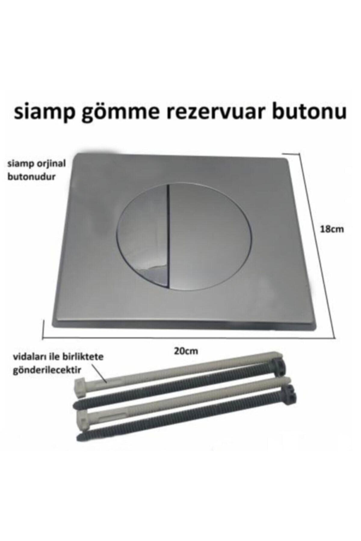 Sıamp Gömme Rezervuar Kumanda Paneli Basma Butonu Mat Krom 111910