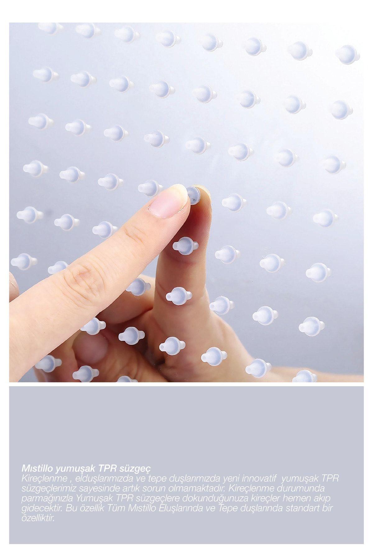 Slim Kare 304 Paslanmaz Metal Tepe Duşu Mts003